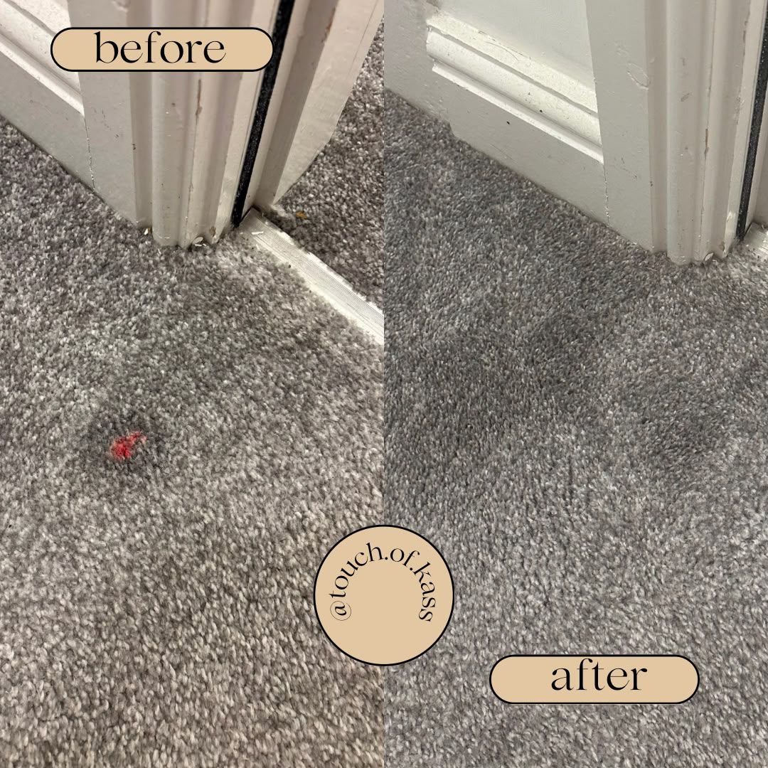 Spot stain treatment before and after